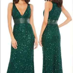 Mac Duggal- Green Dress - Size 14